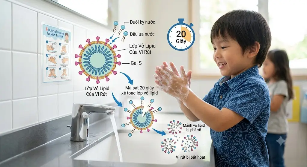 KỶ LUẬT VỆ SINH DỊCH TỄ: CẮT ĐỨT CHUỖI LÂY NHIỄM TRONG MÔI TRƯỜNG LỚP HỌC ĐÔNG ĐÚC