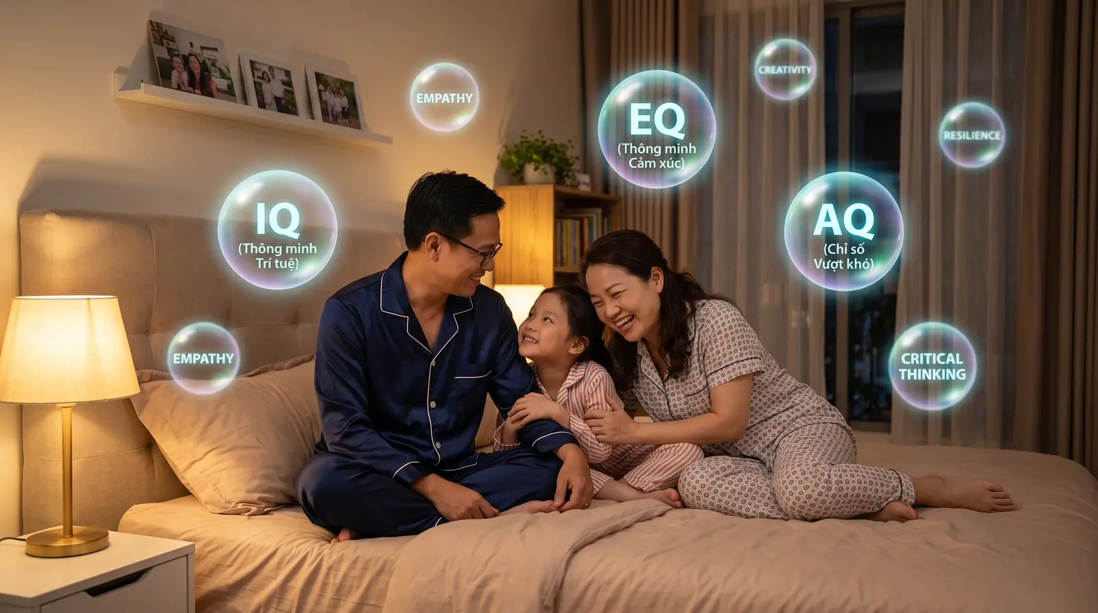 15 Phút Trò Chuyện Trước Giờ Đi Ngủ: Bí Quyết Vàng Nuôi Dưỡng IQ, EQ và AQ Cho Trẻ